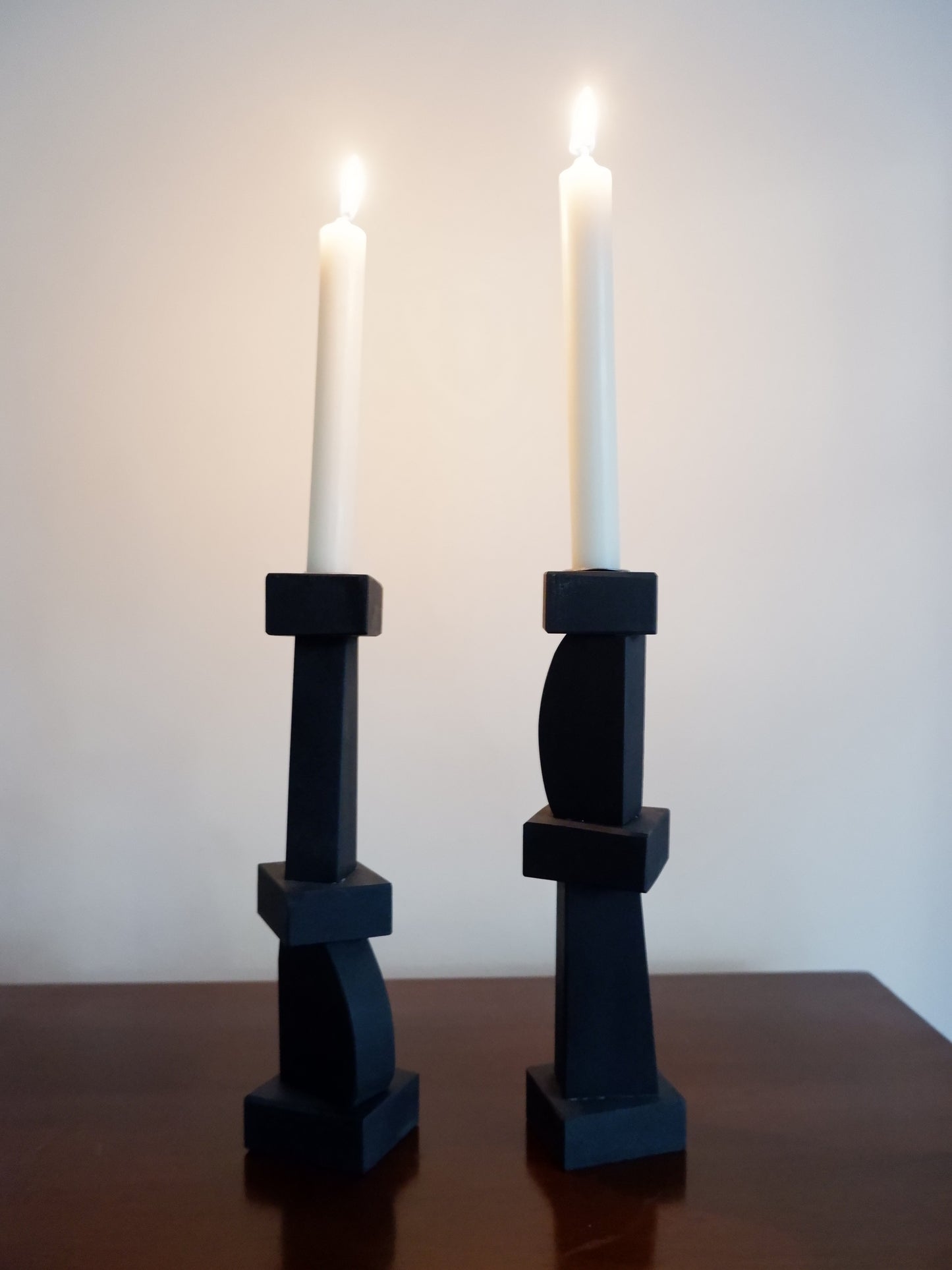 CUBIST CANDLEHOLDERS