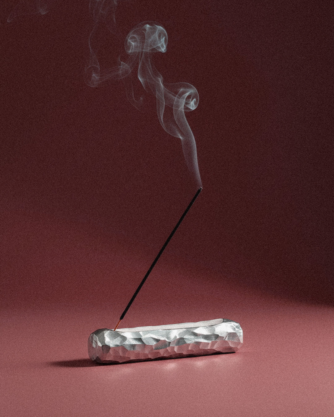 CARVED ALUMINIUM INCENSE HOLDER