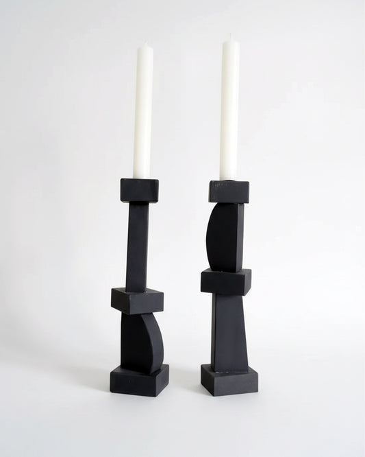 CUBIST CANDLEHOLDERS