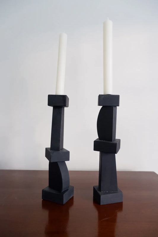 CUBIST CANDLEHOLDERS