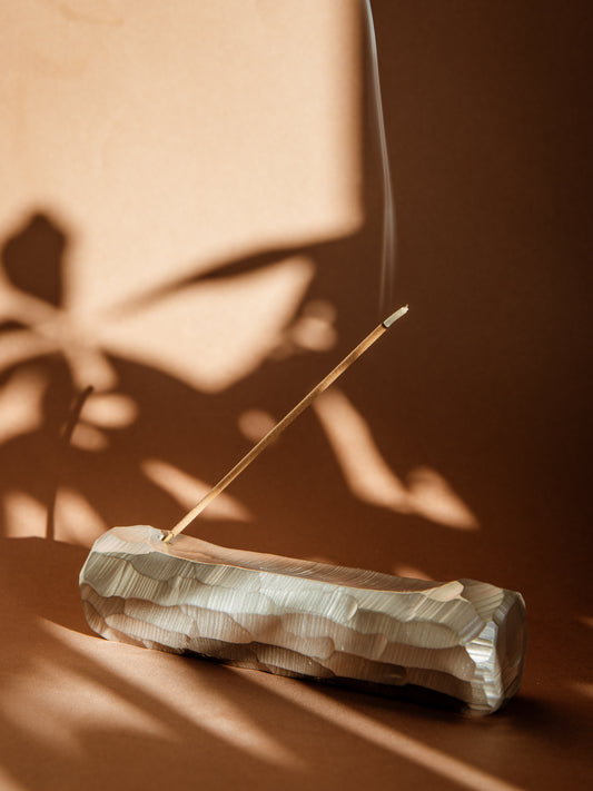 CARVED ALUMINIUM INCENSE HOLDER