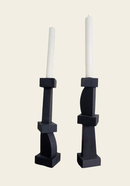 CUBIST CANDLEHOLDERS